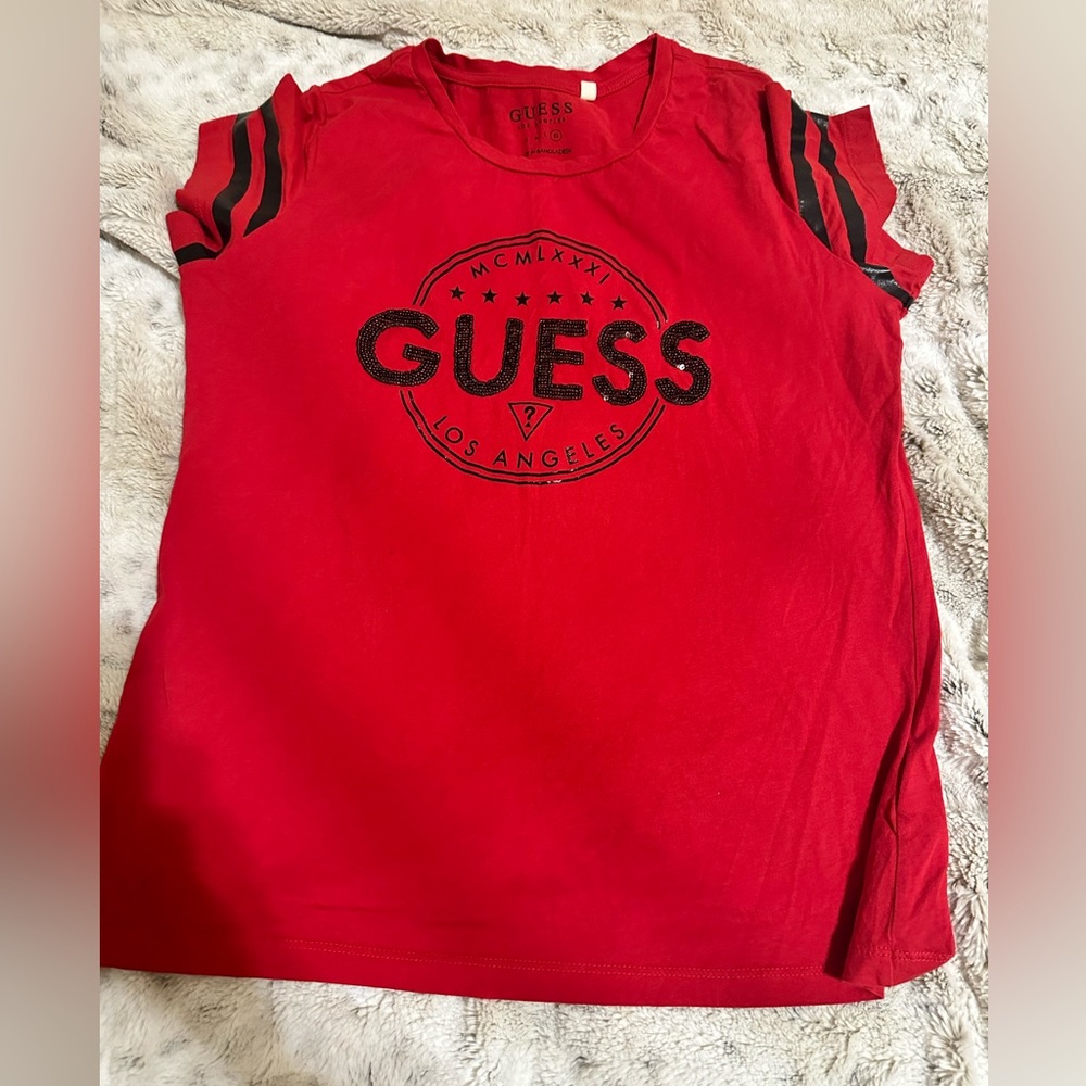 Guess Y2K Logo Sequin Los Angeles Tee